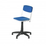 Drehspindelstuhl, höhenverstellbar 48-67 cm, feststehend, Sitz-Rückenpolster, 